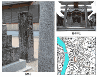 蛭子神社「百度石」の写真及び位置図